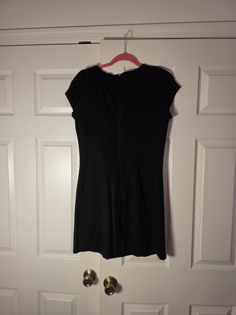 Fashion Nova Black Dress with White Piping and Gold Pearl Buttons - Picture 8 of 8